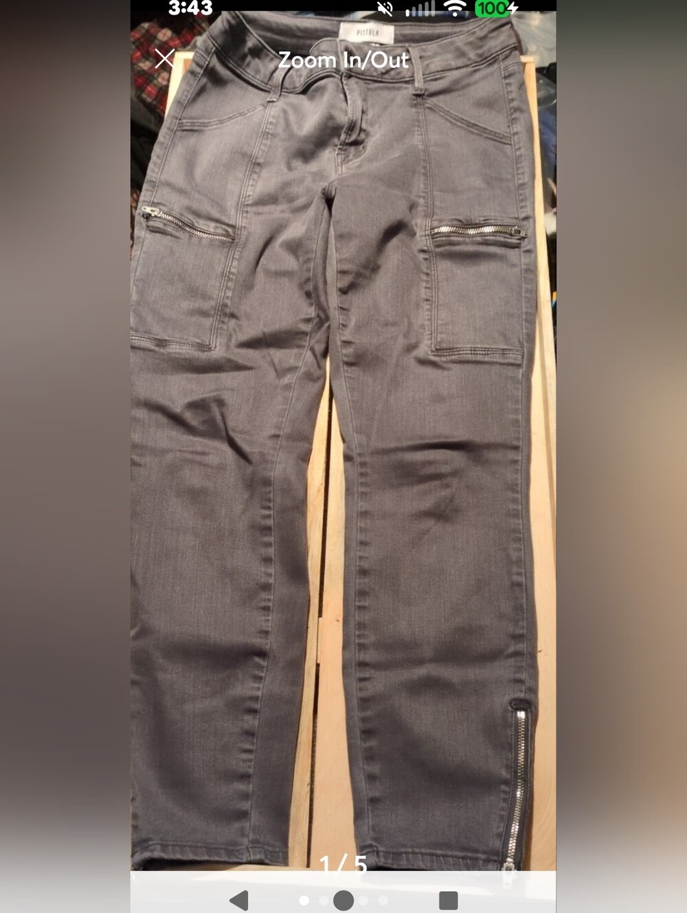 Pistola skinny pants with zippered bottom